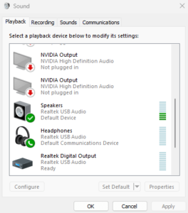 Realtek Digital Output Has No Sound