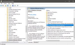 Disable Windows Defender