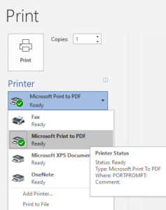 Print To PDF